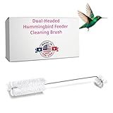 Hummingbird Feeder Cleaning Brush, 14" x 1.7" Dual-Purpose Headed Hummingbird Cleaning Brush, Diswasher Safe Bristle, Removes Residue on Nectar Bottle, Nozzle, Narrow Feeding Socket by FryOilSaver Co.