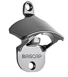 MAGCAP Outdoor Bottle Opener Wall Mounted - Style Magnetic Beer Bottle Opener that Catches Caps - Easy to Install and Incredibly Convenient (Gunmetal Black)