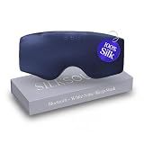 SilkSound 100% Mulberry Silk Bluetooth Sleep Mask, Skin-Friendly Sleeping Eyemask with Bluetooth Headphones, Sleep Gifts for Women, Silk Eyemask Headband Headphones for Sleeping Side Speakers