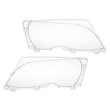 X AUTOHAUX 1 Pair Left Right Car Front Headlight Headlamp Lens Cover PC Shell for BMW 4 Door 63126924045 63126924046