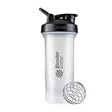 BlenderBottle Classic V2 Shaker Bottle Perfect for Protein Shakes and Pre Workout, 28-Ounce, Clear/Black