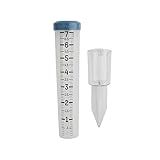 Taylor Capacity Break and Freeze Proof Flexible Silicone Rain Gauge, Measure and Monitor Precipitation, Easy to Read for Backyard, Patio, Garden, and Lawn, Post Mount or Ground Stake, 7-inch, Teal