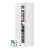 BANGSON Upright Freezer, 7.0 Cu.ft Stand Up Freezer, Convertible Upright Freezer/Refrigerator, Single Door for Kitchen,Garage, Office, Apartment, White