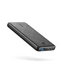 Anker Power Bank(PowerCore 10K),Compact Travel-Ready 10,000mAh Battery Pack with PowerIQ Charging Technology,5V/3A High-Speed Charging for iPhone,iPad,and More (USB-C Input and Output(Black),1pack)