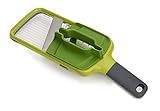 Joseph Joseph Multi-Grip Hand-held Kitchen Mandoline, Fruit and Vegetable Slicer with Food Grip and Adjustable Blades, Dishwasher Safe