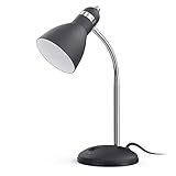 LEPOWER Metal Desk Lamp, Adjustable GooseNeck Reading Light for Bedroom