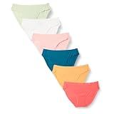 Amazon Essentials Women's 6-Pack Cotton Bikini Underwear Underwear, Pretty Pops, L