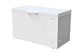 14 cu ft Chest Freezer - White, Large Storage for Families, Space-Saving Flat Back, Front Drain, Garage Ready - By Hamilton Beach