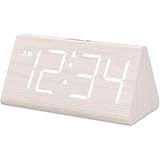 DreamSky Wooden Digital Alarm Clock for Bedrooms with Large Numbers