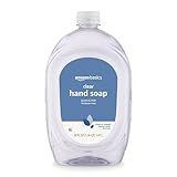Amazon Basics Gentle & Mild Clear Liquid Hand Soap Refill, Triclosan-Free, Dermatologist-Tested, pH Balanced, Cruelty-Free, 50 Fluid Ounces, 1-Pack (Previously Solimo)