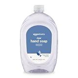 Amazon Basics Gentle & Mild Clear Liquid Hand Soap Refill, Triclosan-Free, Dermatologist-Tested, pH Balanced, Cruelty-Free, 50 Fluid Ounces, 1-Pack (Previously Solimo)