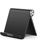 UGREEN Cell Phone Stand Holder for Desk Adjustable Compatible with iPhone 13 12 Pro Max 11 SE XS XR 8 Plus 6 7 Galaxy Note20 S20 S10 S9 S8 Foldable Black
