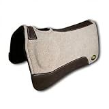 Southwestern Equine OrthoRide Made in USA Premium All Wool Build up, Saddle Pad Western, Classic Contour Saddle Pad, Ortho Pad Horse Saddle Pad, Saddle Blanket (31 x 32, Natural Leathers)
