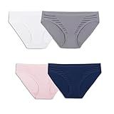 Fruit Of The Loom Womens Breathable Underwear, Moisture Wicking Keeps You Cool & Comfortable, Available Plus Size Bikini, Coolblend - Bikini - 4 Pack - Colors May Vary, 9 US