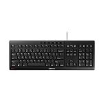 Cherry Stream Keyboard | Wired Slim Whisper Quiet | Silent Keys | Black