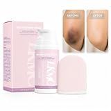 LKMC Skin Bleaching Cream, Remedy for Dark Spots, Arbutin Cream for Underarm, Knees, Elbows, Inner Thigh, Bikini Area with Applicator Glove (3.38 FL OZ)