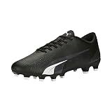 PUMA Men's Ultra 5 Play Firm, Artificial Ground Soccer Cleats, Black White, 8.5