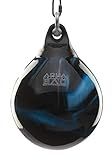 Aqua Training 75 lb. Punching Bag, 15" Water Filled Teardrop Shape for Boxers of All Skill Levels, Vinyl Construction, Ceiling Mount or Stand Compatible, UV Resistant, Bad Boy Blue – 2020136429