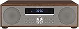Crosley CR3501A-WA Fleetwood Bluetooth FM Clock Radio and CD Player, Walnut