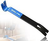 SHALL 15'' Flat Pry Bar, Heavy-Duty Nail Puller Crowbar, High-Carbon Steel Utility Claw Bar, Wonder Bar, Corrosion Resistant Nail Remover Pry Tool for Baseboard Removal, Home Remolding & Woodworking