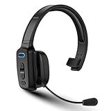 Bluetooth Headset, 60hrs AI Noise Canceling V5.2 Over Head Headphones, Single Ear Trucker Wireless Headset with Mic, Mute Button, Multipoint, for Phones PC Computer Truck Driver Office Work - Black