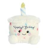 Aurora® Adorable Palm Pals™ Happy B'Day Cake Stuffed Animal - Fun Collectible Plush for Kids and Adult Collectors - Perfect for Decorating Rooms and Birthday Gifts - White 5.5 Inches