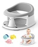 Baby Bath Seat for Babies 6 Months & Up, Bath Seats for Babies Sitting Up, 3 Baby Bath Toys, Open Design, Non-Slip, Compact Toddler Bath Seat.