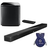 Bose Smart Ultra Dolby Atmos Soundbar Speaker, Black, Bundle with Bose Bass Module 700, Sound Bar for Home Audio Speaker TV Wireless, Bluetooth, Wifi, Alexa, Google, Voice Control + H&A HDMI C