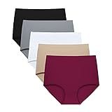 FallSweet No Show High Waist Briefs Underwear for Women Seamless Panties Multi Pack (multi 5 (5-pack), Large)