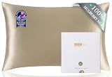 ZIMASILK 100% Pure Mulberry Silk Pillow Cases for Hair and Skin, Queen
