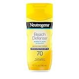 Neutrogena Sunscreen Lotion Beach Defense SPF 70, 6.7 fl oz, Face and Body Sunscreen, Oil Free, Fast Absorbing, Oxybenzone Free Sun Care