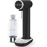 SMEG Soda Maker – Sparkling Water Machine for Kitchen Counter – Collezione – Includes 1L Bottle – Compatible with Standard 60L CO₂ Cylinders (Matte Black)