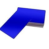 100 Pack Metal Business Cards Blanks Aluminum Sheet Blank Engraving Metal Tags Materials for CNC Engraver Laser Engraving DIY Gift Cards (Dark Blue)