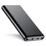 ZZI Portable Charger, 32000mAh 5V/3A Power Bank with Dual 22.5W High-Speed Charging, Thinnest Travel Essentials with LED Display, Battery Pack Compatible with iPhone Samsung iPad etc (Black)