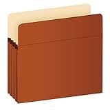 Pendaflex Expanding File Pockets, Letter Size, Redrope, 3.5" Expansion, Reinforced with DuPont™ Tyvek® Material, Redrope, 25 per Box (1524E-OX)