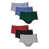 Hanes Men's 6-Pack Tagless No Ride Up Briefs with ComfortSoft Waistband, Assorted, Medium