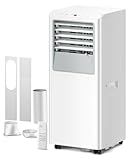 Energlow 10000 BTU Portable Air Conditioner, 5-in-1 Cools 450 Sq.Ft, Quiet AC Unit with Fan & Dehumidifier, LED Display, Remote, 24H Timer, Window Kit, for Bedroom/Office/Dorms/Apartment