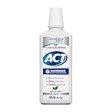 ACT Whitening + Anticavity Fluoride Mouthwash 16.9 fl. oz. With Zero Alcohol, Dye Free, Gentle Mint