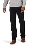 Wrangler Authentics Men's Big & Tall Regular Fit Comfort Flex Waist Jean, Black, 44W x 29L