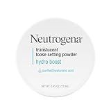 Neutrogena Hydro Boost Translucent Loose Setting Powder with Purified Hyaluronic Acid for Smooth Skin, Blurs Imperfections and Sets Makeup, Lightweight Face Powder, .44 oz