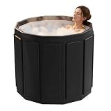 Portable Bathtub for Adult, Foldable Soaking Bathtub for Hot SPA&Ice Bath, Foldable Small Bathtub collapsible bathtub for Bathing, 6-layer Insulated portable tub,Space-Saving (black, 25.9X27.5 IN)