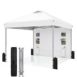 SANWAY 10x10 Pop Up Canopy Tent with Sidewall, Vendor Booth Shelter