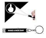 Vinylcation Funny Middle Finger Keychain LED Light - Projects Middle Finger Image - Novelty Gag Gift for Adults, Funny Prank Gift, White Elephant & Coworker Gift