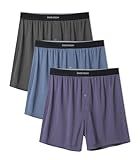 DAVID ARCHY Mens Boxer Shorts Underwear Quick Dry Breathable Mens Boxers Moisture Wicking Boxers for Men 3 Pack(M,Moonlight Blue/Dark Gray/Gray Violet)