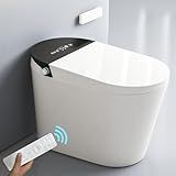 Smart Toilet with Powerful Flush, 1000 Gram MaP Flush Score, Foot Sensor Operation Walk Away Auto Flush and Close, ADA Comfort Chair Height, LED Display