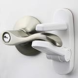 Door Lever Lock (2 Pack) – Prevents Toddlers from Opening Doors – Easy One-Hand Operation for Adults – Durable ABS with 3M Adhesive Backing – No Tools Needed for Install