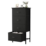 Sweetcrispy Dresser for Bedroom, 4 Drawer Storage Cabinet, Tall Nightstand