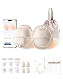 eufy Security Heated Breast Pump S1, Hands-Free Breast Pump with Industry-Leading HeatFlow Tech, App-Controlled OptiRhythm, 300 mmHg Strong Suction, Leakproof, Slim and 46 dB Quiet for in-Bra Use