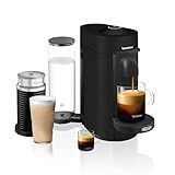 Nespresso VertuoPlus Coffee and Espresso Machine by De'Longhi with Milk Frother, Ink Black