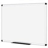 VIZ-PRO Magnetic Dry Erase Board, 24 X 18 Inches, Silver Aluminium Frame